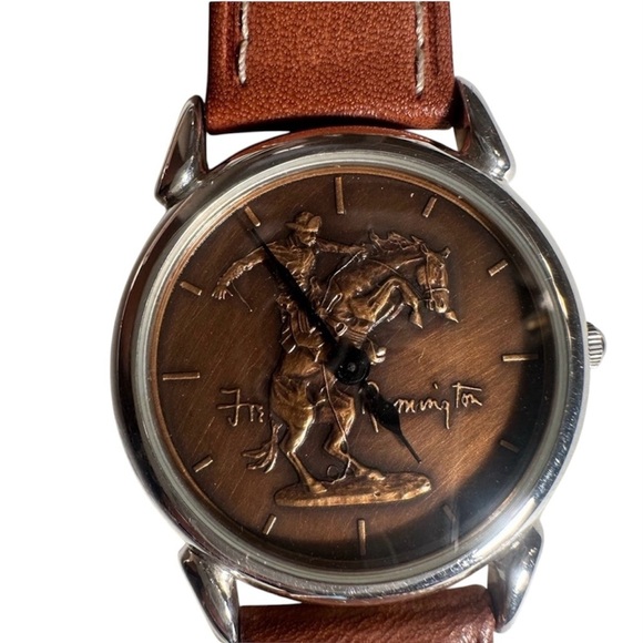 REMINGTON - 1989 Frederic Remington Watch Exclusively By The Franklin Mint. NEW - Picture 1 of 10
